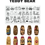 Teddy Bear nail stamping plate