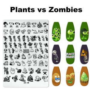 plants vs zombies nail stamping plate