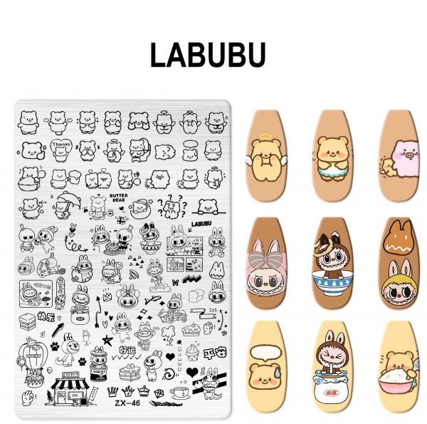 labubu nail stamping plate