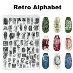 Alphabet nail stamping plate