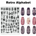 Alphabet nail stampinig plate