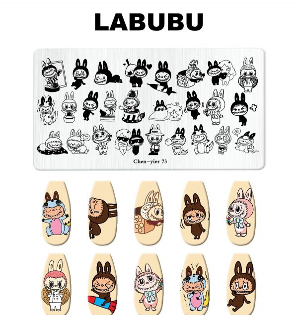 labubu nail stamping plate