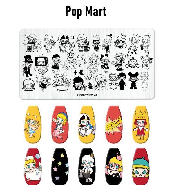 POP MART nail stamping plate