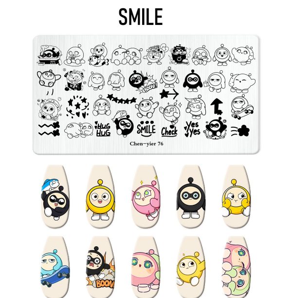 smile nail stamping plate