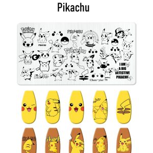 Pikachu nail stamping plate