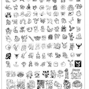 Pokémon nail stamping plate