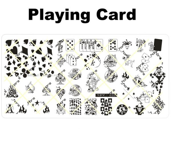 PLAY CARD nail plate