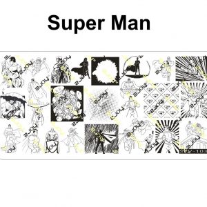 SUPER man nail stamping plate