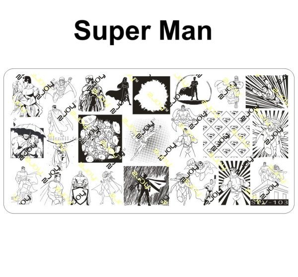 SUPER man nail stamping plate SUPER man nail stamping plate