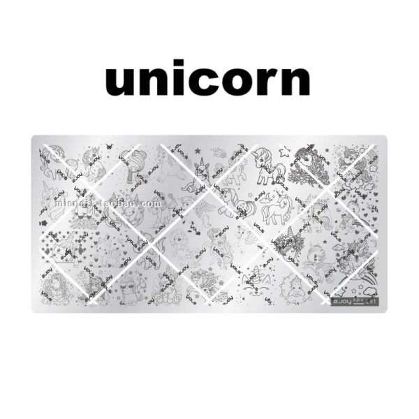 unicorn nail stamping plate