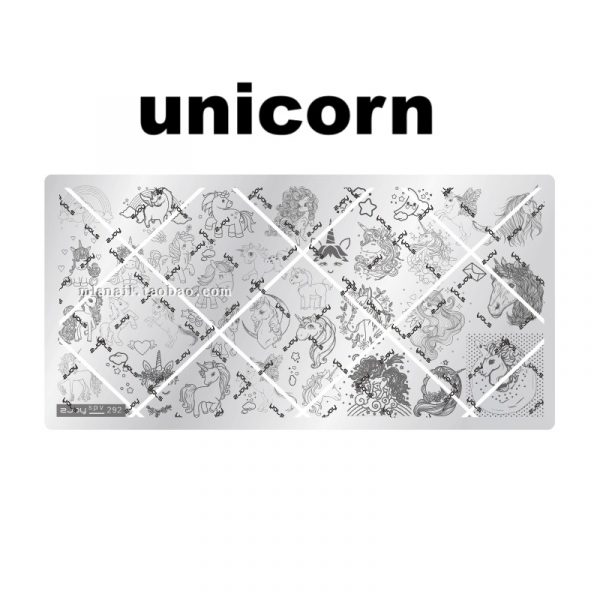 unicorn nail plate