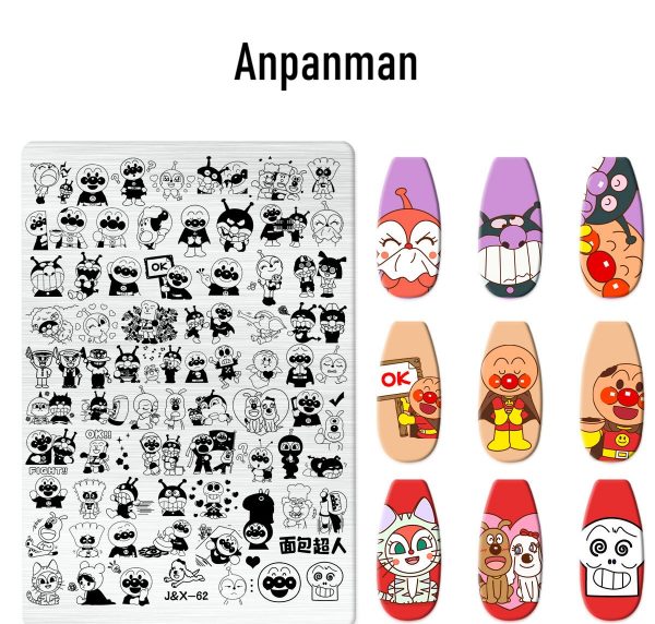 Anpanman nail stamping plate