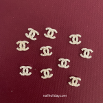 Pearl chanel nail charm