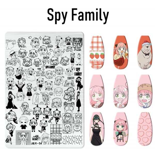 spy family nail stamping plate