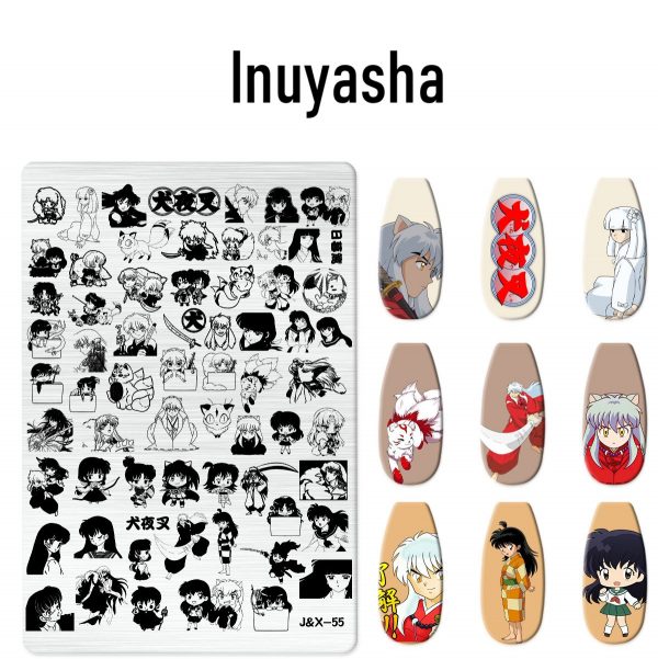 Inuyasha nail stamping plate