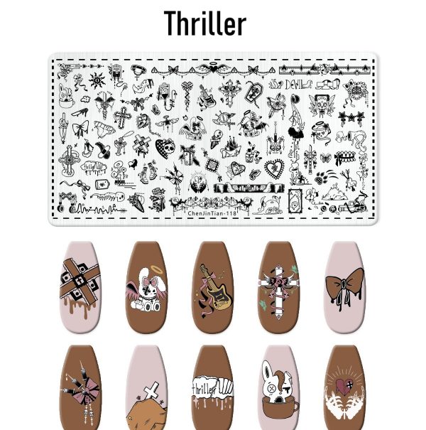 Thriller nail stamping plate
