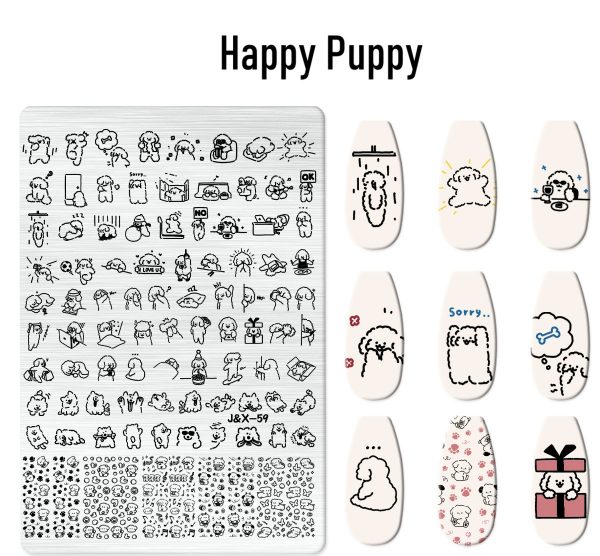 Happy Puppy nail plate Happy Puppy nail plate