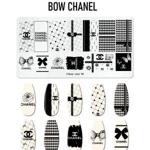 Bow Chanel nail stamping plate