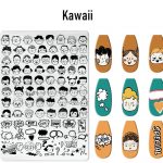 Kawaii nail stamping plate