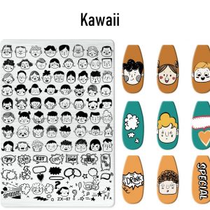 Kawaii nail stamping plate