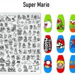 Super Mario nail stampig plate