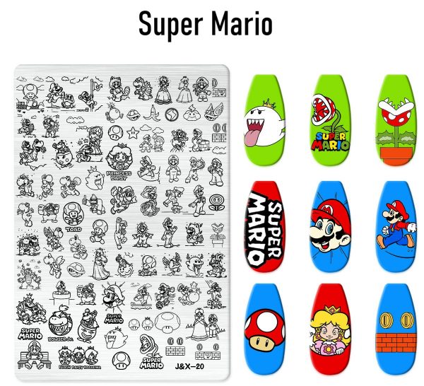 Super Mario nail stampig plate Super Mario nail stampig plate
