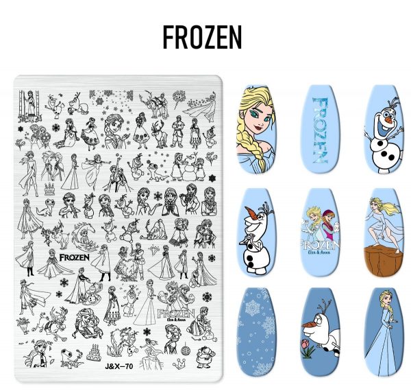 FROZEN nail stamping plate FROZEN nail stamping plate