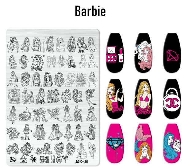 Barbie nail stamping plate