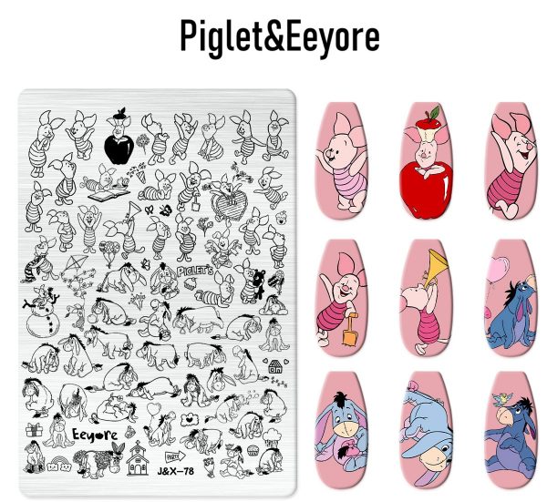 Piglet&Eeyore nail stamping plate