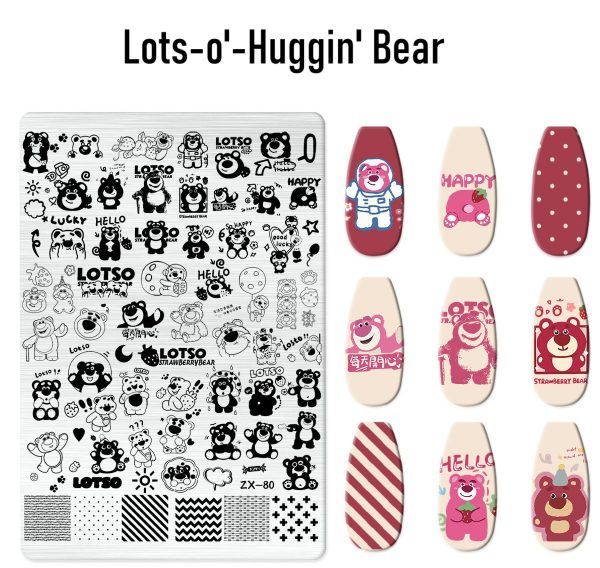 Lots-o'-Huggin' Bear nail stamping plate