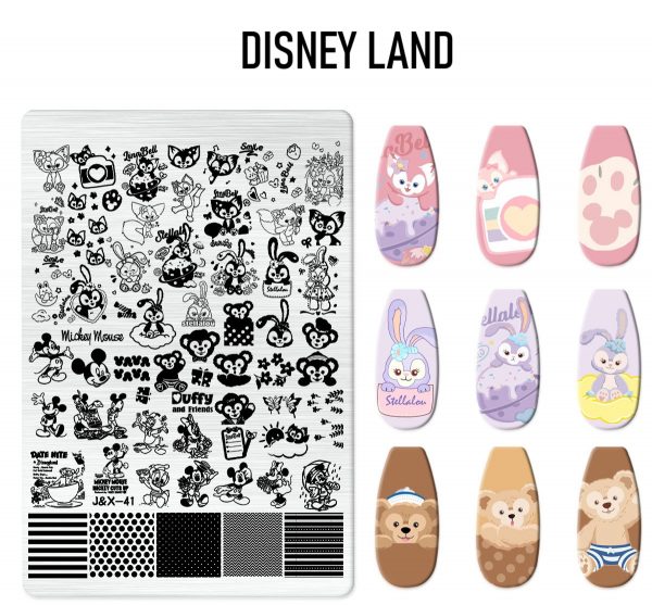 DISNEY LAND nail stamping plate DISNEY LAND nail stamping plate