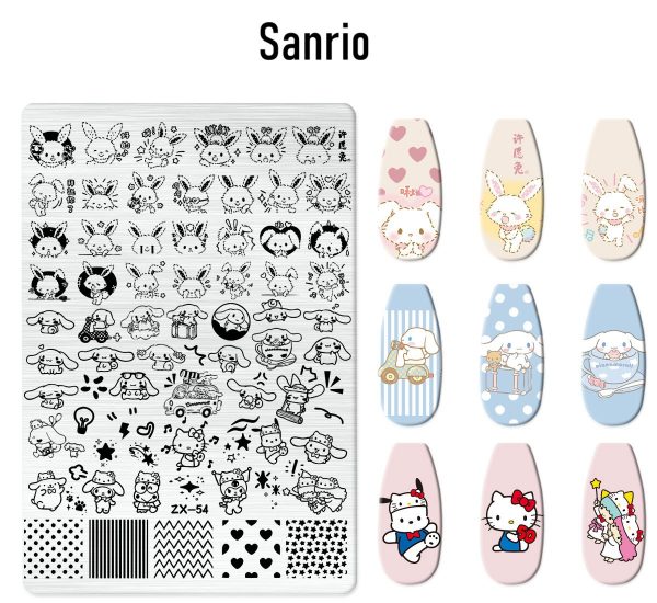 Sanrio nail stamping plate