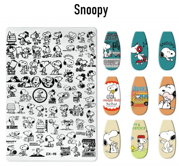 Snoopy nail stamping plate