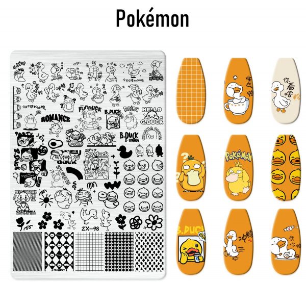Pokémon nail stamping plate