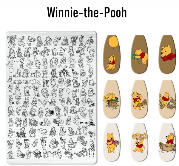 Winnie-the-Pooh nail stamping plate Winnie-the-Pooh nail stamping plate