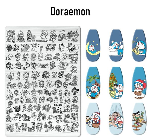 Doraemon nail stamping plate Doraemon nail stamping plate
