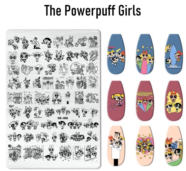 The Powerpuff Girls nail stamping plate The Powerpuff Girls nail stamping plate