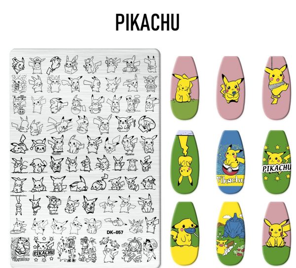 PIKACHU nail stamping plate PIKACHU nail stamping plate