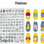 Pokémon nail stampiing plate
