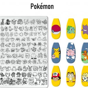 Pokémon nail stampiing plate