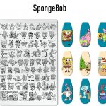 SpongeBob nail stamping plate