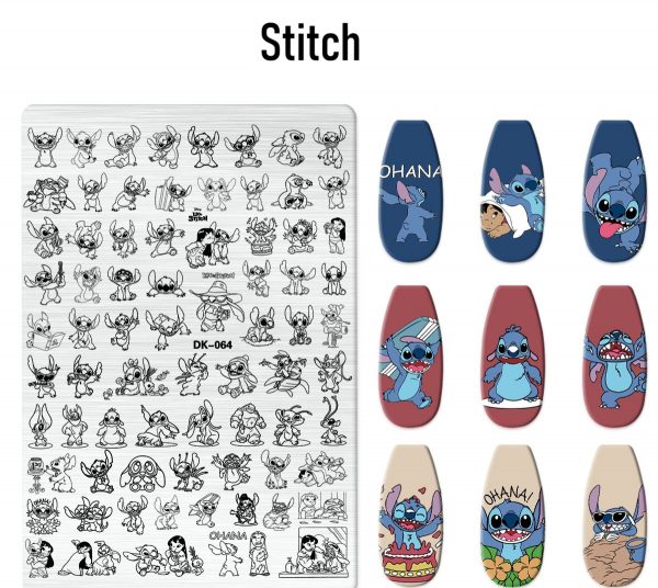 Stitch nail stamping plate