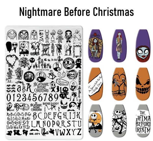 Nightmare Before Christmas nail stamping plate