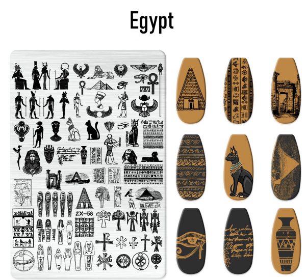 Egypt nail stamping plate
