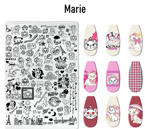 Marie nail stamping plate