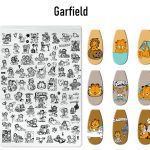 Garfield nail stamping plate