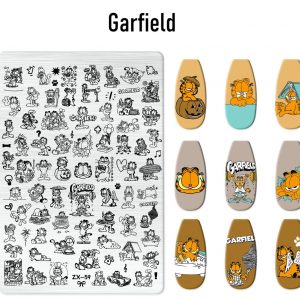 Garfield nail stamping plate