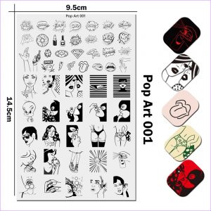 Pop Art 001 nail stamping plate