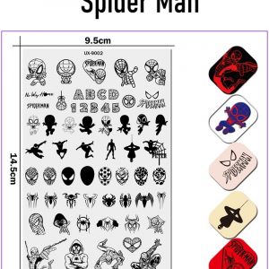 Spider Man nail stamping plate