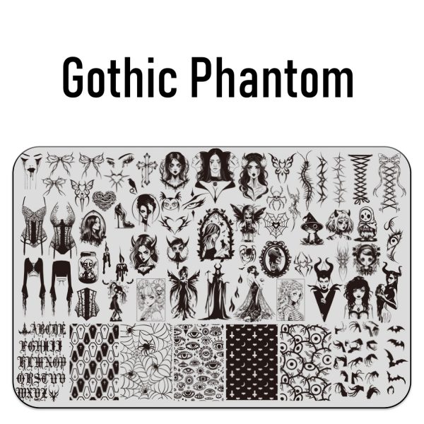 Gothic Phantom nail stamping plate Gothic Phantom nail stamping plate